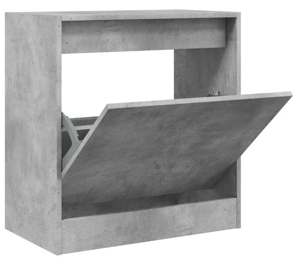 Betonszürke szerelt fa cipőszekrény 60 x 34 x 63,5 cm