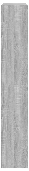 Szürke sonoma színű szerelt fa cipősszekrény 80 x 21 x 125,5 cm
