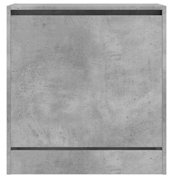 Betonszürke szerelt fa cipőszekrény 60 x 34 x 63,5 cm