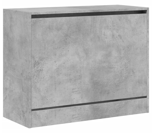 Betonszürke szerelt fa cipőszekrény 80 x 34 x 63 cm