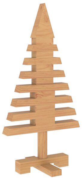 Fából készült Karácsonyfa KOTKA 60 cm Tömör Fenyőfa Barna Finis