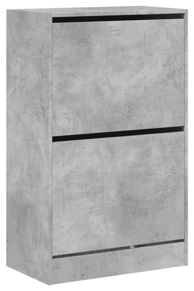 Betonszürke szerelt fa cipőszekrény 60 x 34 x 96,5 cm
