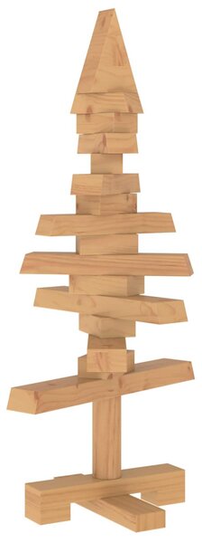 Fából készült Karácsonyfa KOTKA 60 cm Tömör Fenyőfa Barna Finis