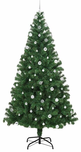 Mű karácsonyfa 300 LED-del Zöld 240 cm PVC és Acél és Műanyag