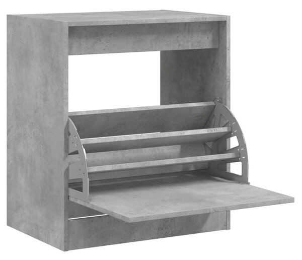 Betonszürke szerelt fa cipőszekrény 60 x 42 x 69 cm