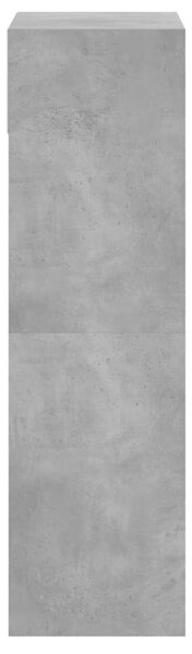 Betonszürke szerelt fa cipőszekrény 60x34x116 cm
