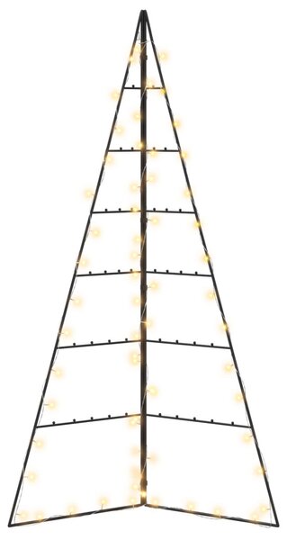 Fém karácsonyfa LED-del KUOPIO 140 cm Meleg fehér Acél Fekete