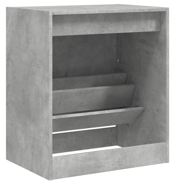 Betonszürke szerelt fa cipőszekrény 60 x 42 x 69 cm