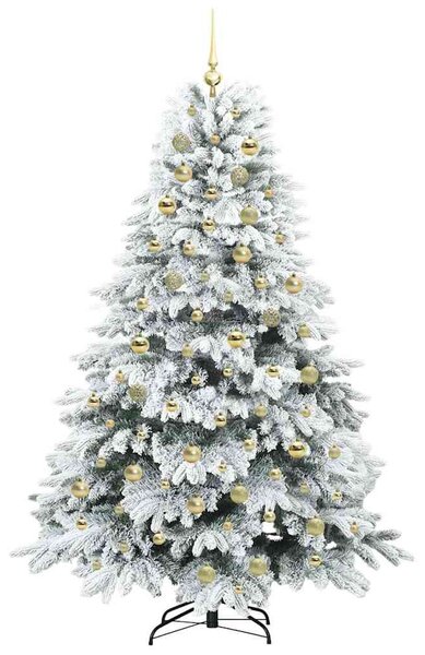Mű karácsonyfa 300 LED-del állvánnyal Fehér 180 cm PE és PVC