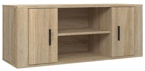 Sonoma tölgyszínű szerelt fa TV-szekrény 100 x 35 x 40 cm