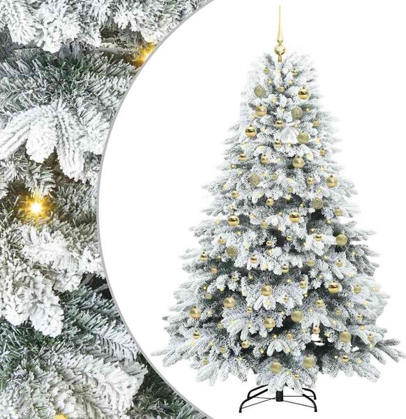 Mű karácsonyfa 300 LED-del állvánnyal Fehér 180 cm PE és PVC