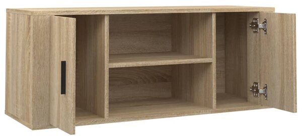 Sonoma tölgyszínű szerelt fa TV-szekrény 100 x 35 x 40 cm