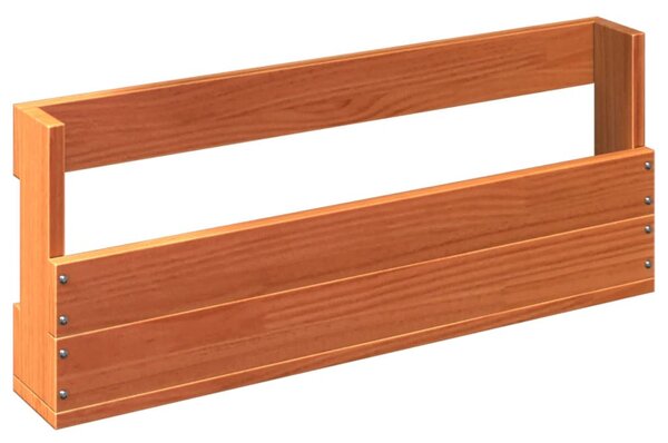 2 db viaszbarna tömör fenyőfa fali cipőtartó 59x8,5x23,5 cm