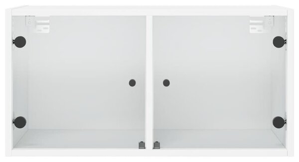 2 db fehér faliszekrény üvegajtóval 68,5 x 37 x 35 cm