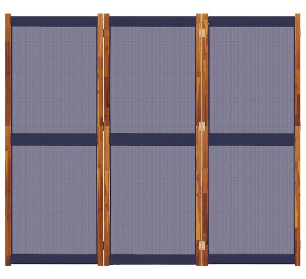Sötétkék 3 paneles térelválasztó 210 x 180 cm