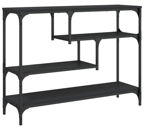 Fekete szerelt fa tálalóasztal 100x30x75 cm