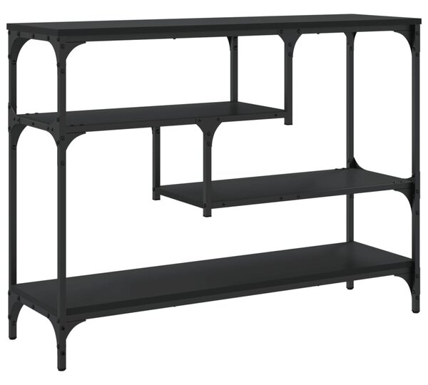 Fekete szerelt fa tálalóasztal 100x30x75 cm