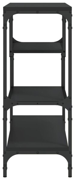 Fekete szerelt fa tálalóasztal 100x30x75 cm