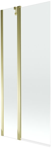 Mexen Flip, kádparaván 1 szárny 80 x 150 cm, forgó szárny, 6 mm átlátszó üveg, arany profil, 894-080-101-50-00
