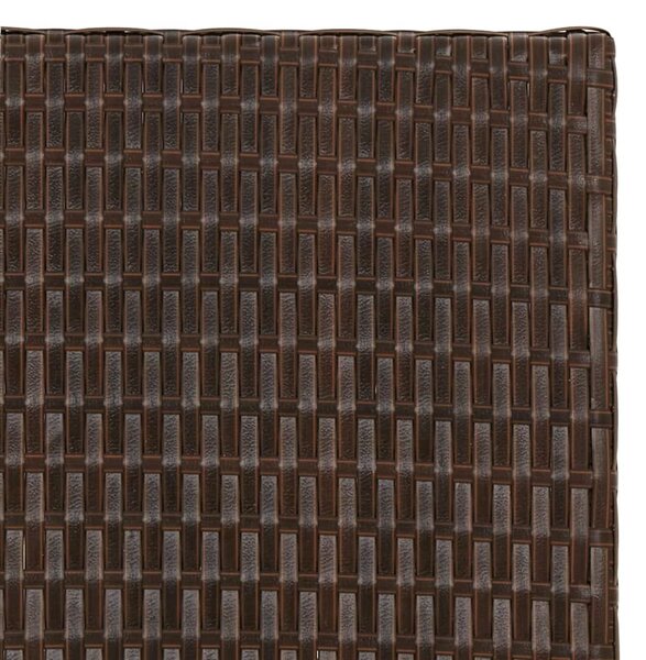 Barna összecsukható polyrattan asztal 45x35x32 cm