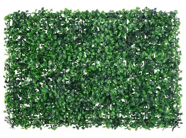 6 db zöld műcserjelevél-kerítés 40 x 60 cm