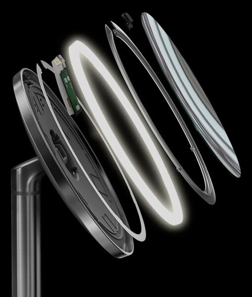 Fali-kozmetikai tükör világítással-nagyítós (ötszörös) ø 20 cm Sensor – simplehuman