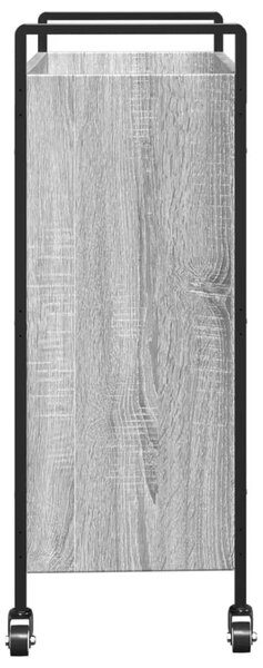 Szürke sonoma színű szerelt fa zsúrkocsi 70 x 30 x 82 cm