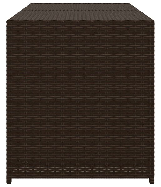 Barna polyrattan kerti tárolóláda 283 L