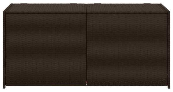 Barna polyrattan kerti tárolóláda 283 L