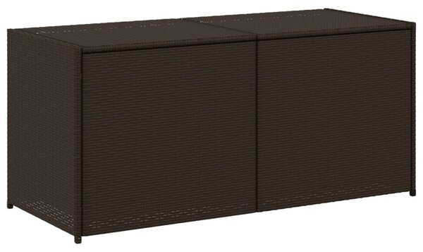 Barna polyrattan kerti tárolóláda 283 L