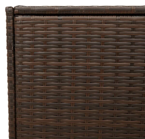 Barna polyrattan kerti tárolóláda 283 L
