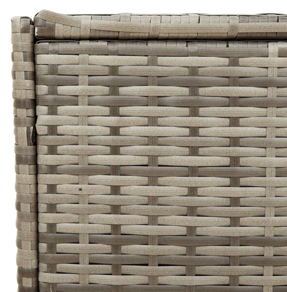 Szürke polyrattan kerti tárolóláda 283 L