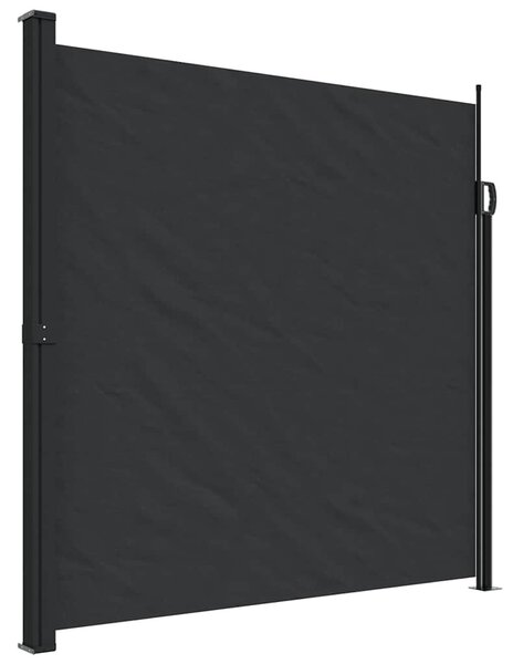 Fekete behúzható oldalsó napellenző 200 x 300 cm