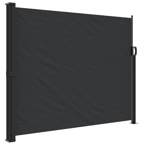 Fekete behúzható oldalsó napellenző 160 x 300 cm