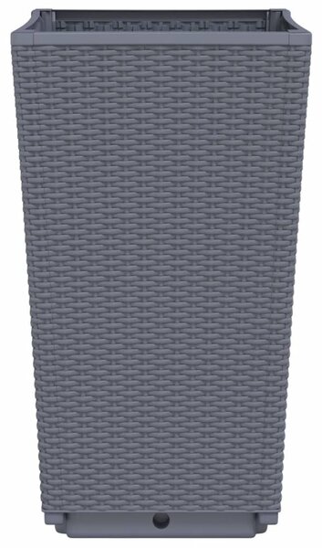 2 db kékszürke polipropilén kerti ültetőláda 32,5 x 32,5 x 57 cm