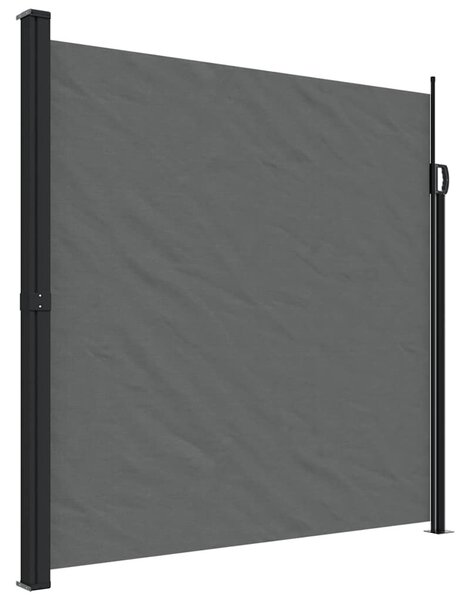 Antracitszürke behúzható oldalsó napellenző 200 x 500 cm