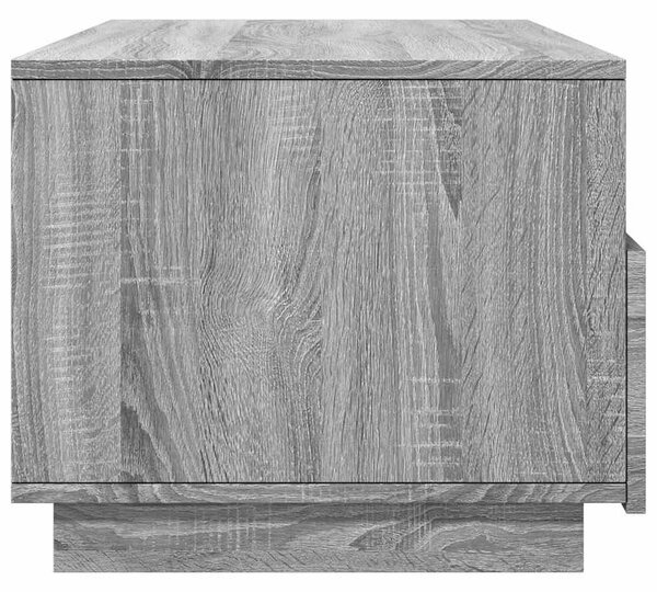 Szürke sonoma színű dohányzóasztal LED-lámpákkal 90x49x40 cm