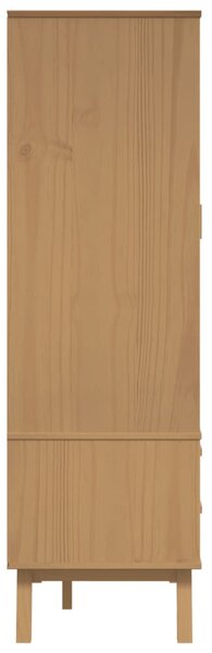 OLDEN barna tömör fenyőfa gardrób 76,5 x 53 x 172 cm