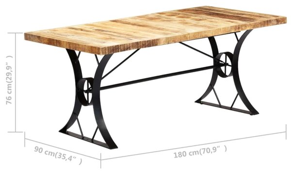 Tömör mangófa étkezőasztal 180 x 90 x 76 cm
