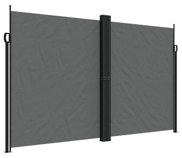 Antracitszürke behúzható oldalsó napellenző 200 x 1000 cm
