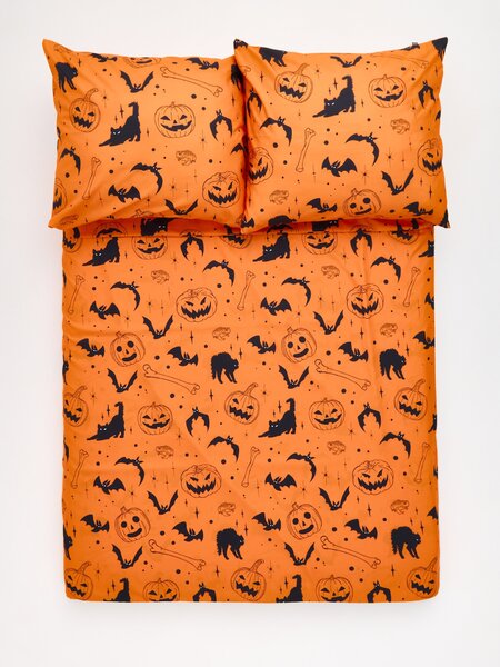 Sinsay - Halloween mintás ágynemű szett - narancs