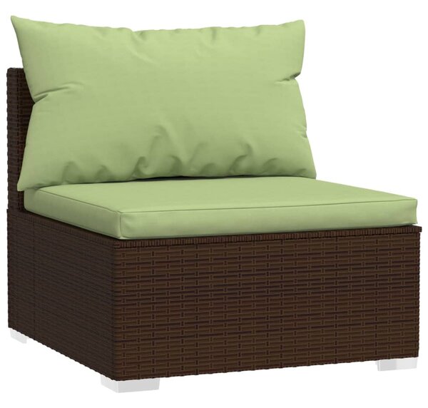 4 részes barna polyrattan kerti ülőgarnitúra párnákkal