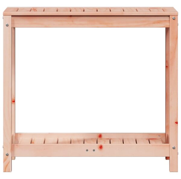 Tömör duglászfenyő ültetőasztal polccal 82,5 x 35 x 75 cm