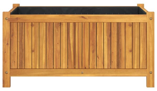 VidaXL tömör akácfa kerti virágtartó béléssel 80 x 42 x 40 cm