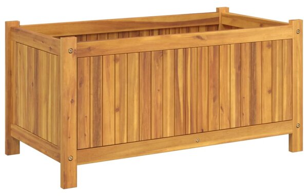 VidaXL tömör akácfa kerti virágtartó béléssel 80 x 42 x 40 cm