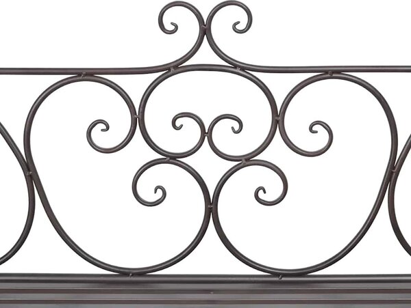 Barna antik acél kerti pad 132 cm