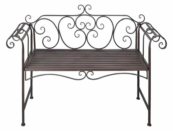 Barna antik acél kerti pad 132 cm