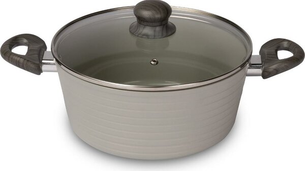 Lamart LT1268 Casserole fedővel, csíkos, átmérő 24cm