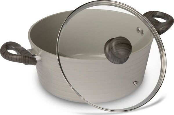 Lamart LT1268 Casserole fedővel, csíkos, átmérő 24cm