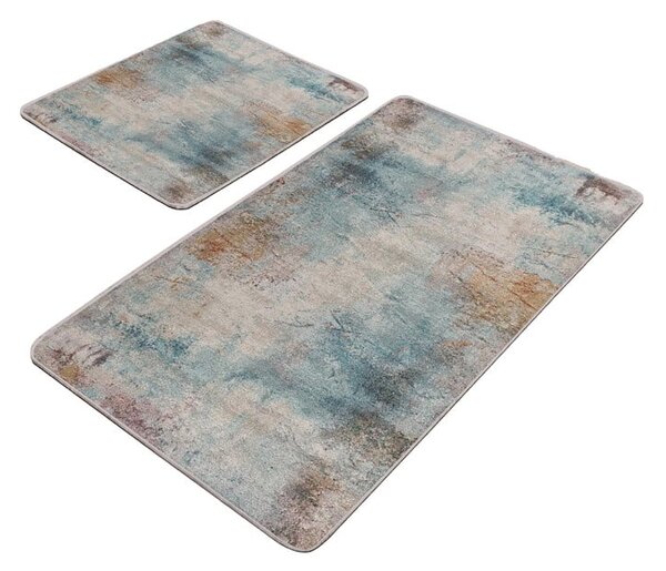 Kék-szürke fürdőszobai kilépő szett 2 db-os 60x100 cm – Mila Home